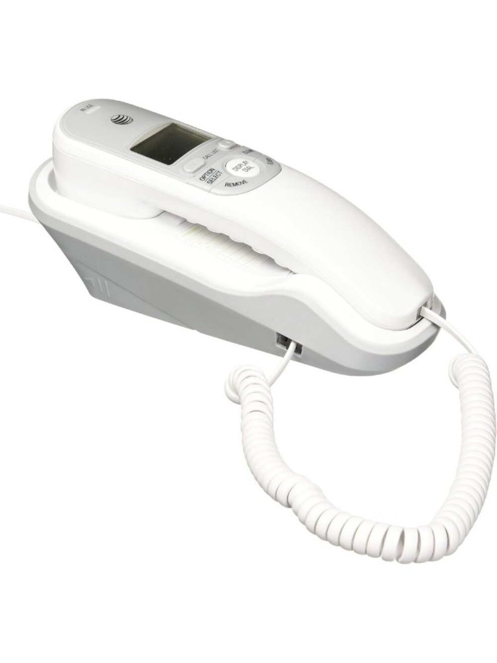 Classic Corded Phone with Caller ID, Retro Design, Home Office Essential, White